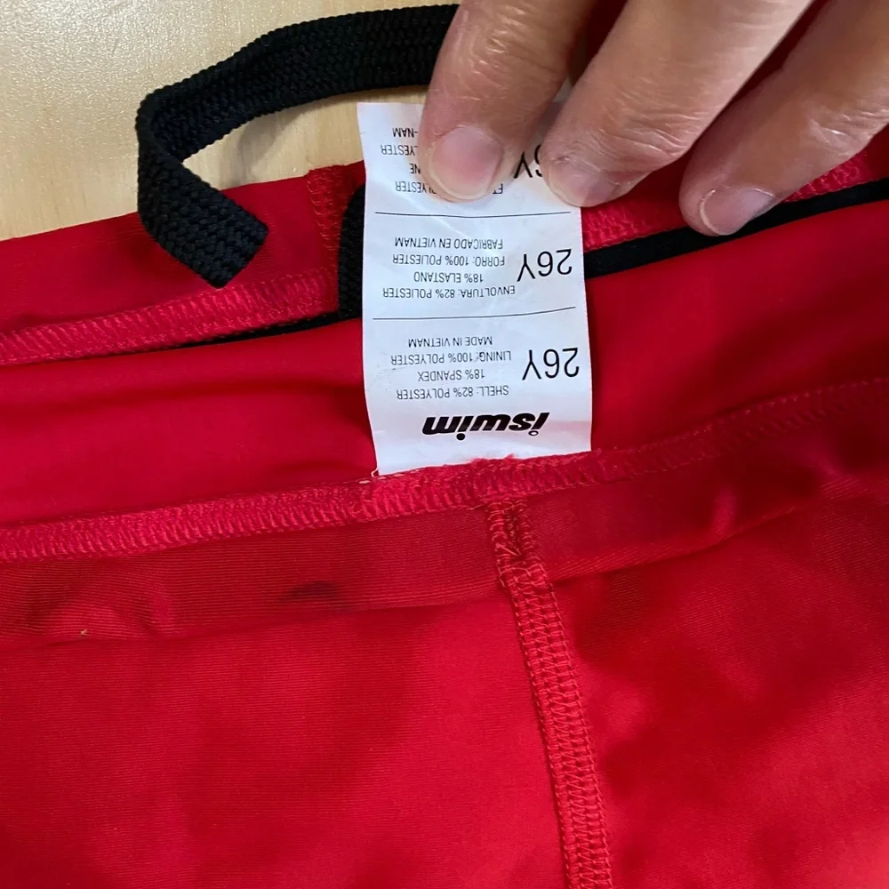 iswim boys swim jammers red size 26Y